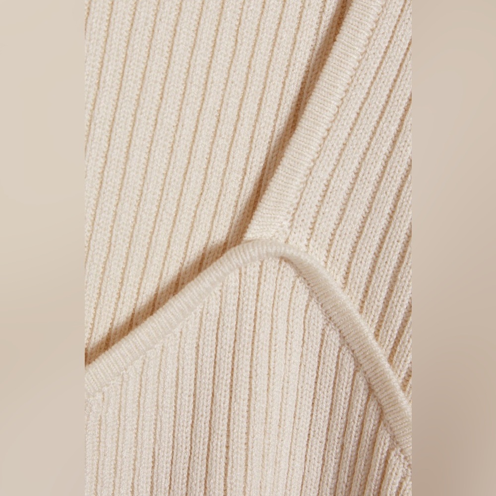 Frame Ribbed Zip Long Sleeve Top (Small) - Picture 5 of 5